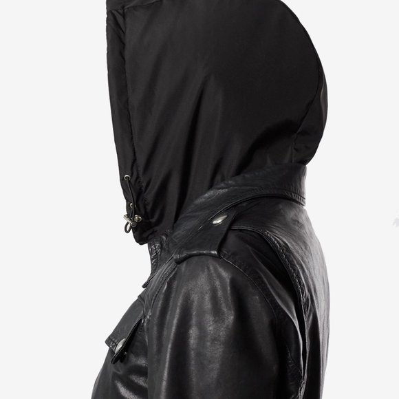 UNU Hooded Scarf Black Cotton Waterproof Balaclava Hat NWT - Picture 3 of 10